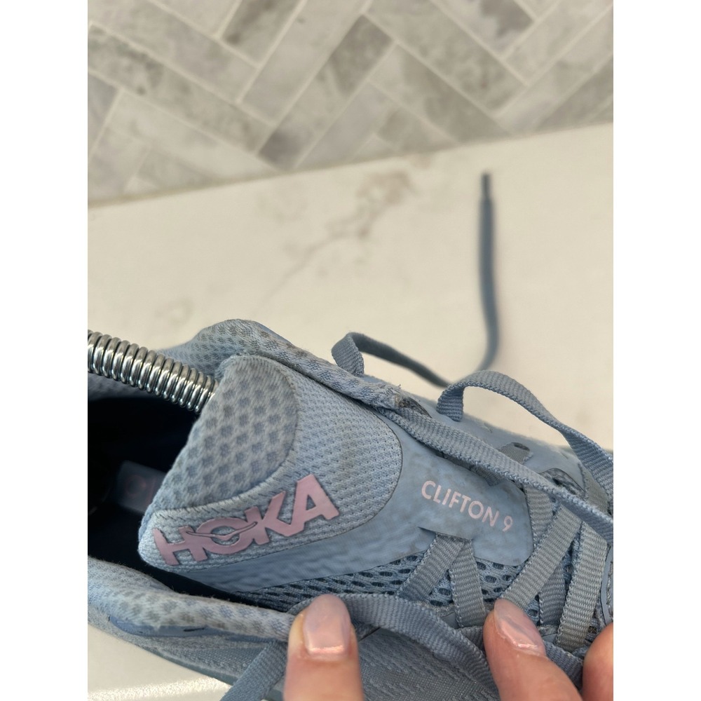 Hoka One One Clifton 9 Road Running Shoes Womens 9B 9 B‎ Mesh Athletic Sneakers - Picture 5 of 9